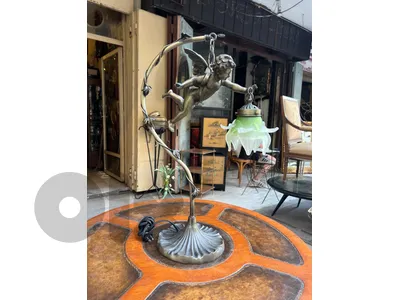 frensh lamp status bronze antique لمبادير برونز فرنسي ملاك مميز جداا