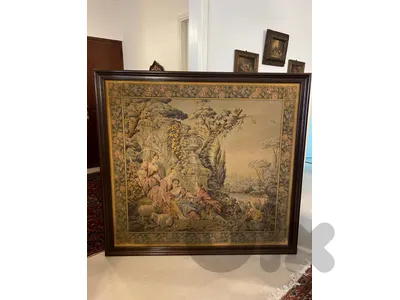 frensh tapisserie goblein لوحة تابلو غوبلان فرنسية شغل يدوي الوان مميزة جداا حجم كبير