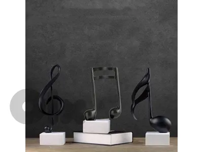 Music Note Figurine Sculpture Statue