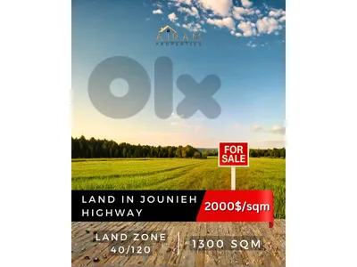 Land In Jounieh Highway | 1300 sqm | Prime Location