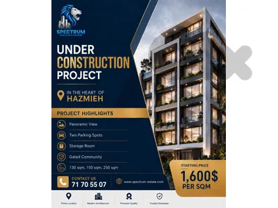 1600$/Sq IN HAZMIEH PRIME 2 MASTER BEDS PAYMENT FACILITIES  (HA-439)