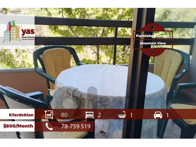 Kfardebian 80m2 | Furnished Chalet | Rent | Mountain View | DA