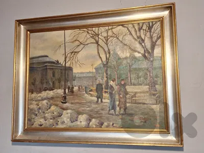 Ole Wolhardt Stampe Due original signed oil painting on canva