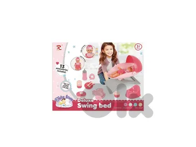 Love Deluxe Swing Bed Playset - مجموعة سرير مرجيحة دمية لوف ديلوكس
