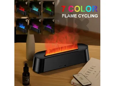 Humidifier Colorful Flame Fire Diffuser with Remote Control