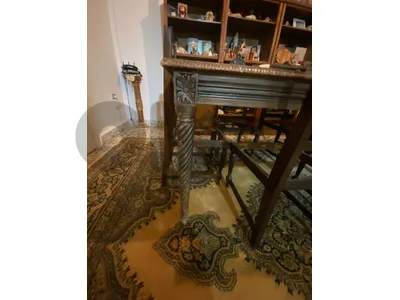 antique dining table with 8 chair