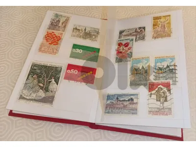 Small album of French stamps from the 1970s
