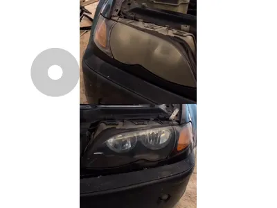headlights restoration and car detailing