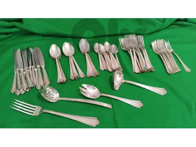 64pcs italian silver plated cutlery