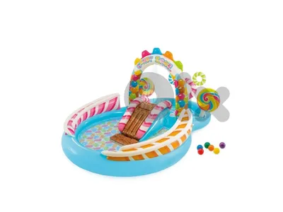 Intex Candy Zone Inflatable Play Center with Slide - مركز لعب إنتكس