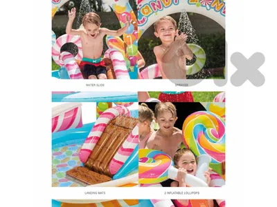 Intex Candy Zone Inflatable Play Center with Slide - مركز لعب إنتكس