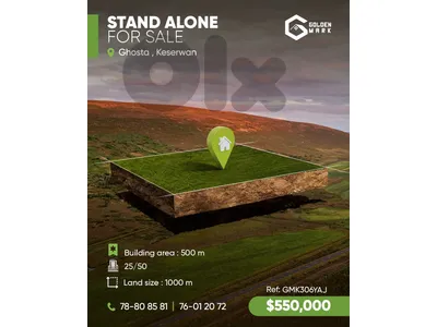 GMK306YAJ - Stand Alone For Sale In Ghosta - منزل مستقل للبيع في غسطا GMK306YAJ - Stand Alone For Sale In Ghosta - منزل مستقل للبيع في غسطا