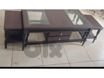طقم طاولات 3قطع خشب زين