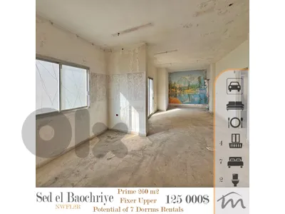 Jdaideh - Baochriyeh | 480$/m² | Fixer Upper 7 Rooms/Dorms Property | 4 Balconies | Prime Rental Investment Jdaideh - Baochriyeh | 480$/m² | Fixer Upper 7 Rooms/Dorms Property | 4 Balconies | Prime Rental Investment