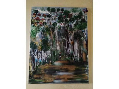 رسم  زيتي على القماش
