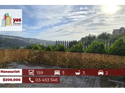 Mansourieh 159m2 | 135m2 Terrace | High End | Calm Area | AA