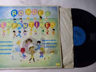 French children's vinyl record titled Rondes Enfantines