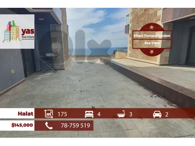 Halat 175m2 | 90m2 Terrace/Garden | Brand New | Sea View | ABA