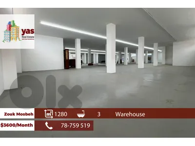 Zouk Mosbeh 1280m2 | Warehouse | Industrial Use | Prime Location | RH