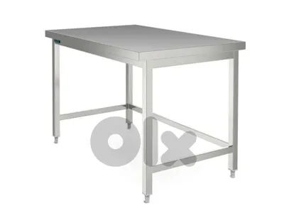 Stainless Steel Table – 1 Shelf طاولة ستانلس ستيل – رف واحد