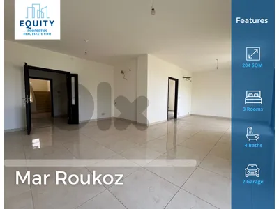 204 SQM Apartment For Sale In Mar Roukoz شقة للبيع #RS37453