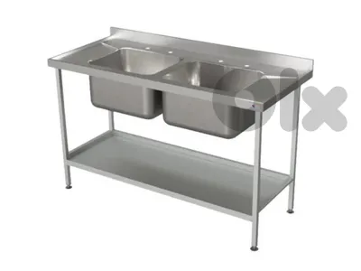 Stainless Steel Double Sink حوض ستانلس ستيل مزدوج