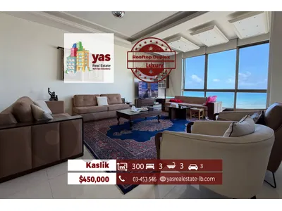 Kaslik 300m2 | Rooftop Duplex | Prime Location | Decorated | EH/RH