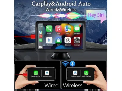 portable video player 7 inch- car play android apple auto var radio multimedia.