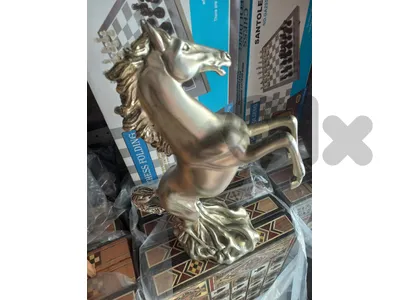 حصان مميز قياس وسط مفضض