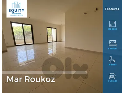186 SQM Apartment For Sale In Mar Roukoz شقة للبيع #RS37553 186 SQM Apartment For Sale In Mar Roukoz شقة للبيع #RS37553
