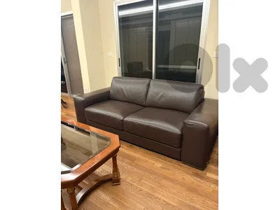 2 sofas real leather
