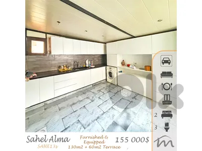 Sahel Alma | 130m² + 60m² Terrace | 2 Master Bedrooms | Open Sea View