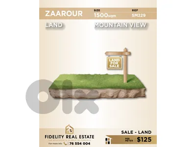 Land for sale in Zaarour SM229 أرض  للبيع في زعرور