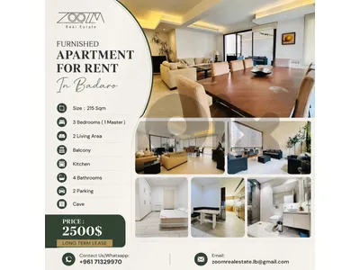 Furnished Apartment For Rent In Badaro – 215 Sqm