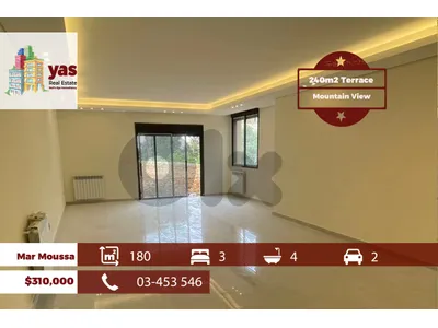 Mar Moussa 180m2 | 240m2 Terrace | Mountain View | Calm Area | TCH
