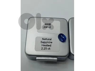 natural sapphire certified 3 pieces