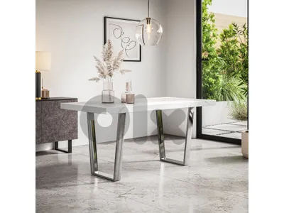 Deck white dining table