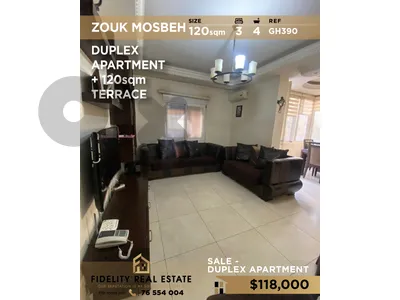 Apartment duplex sale Zouk Mosbeh GH390 شقة دوبلكس للبيع في زوق مصبح