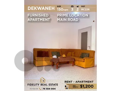 Apartment for rent in Dekwaneh RC226 شقة للإيجار  في الدكوانة