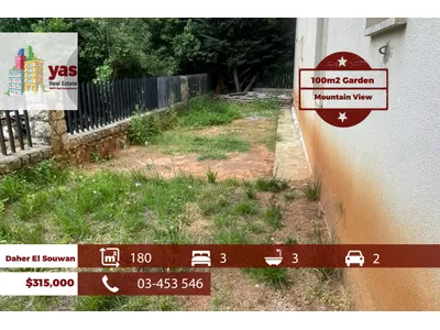 Daher El Souwan 180m2 | 100m2 garden | Mountain View | Luxury | TCH