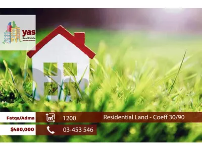 Fatqa 1200m2 | Land | Residential | Prime Location | Coeff 30/90 | ABA