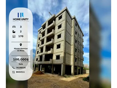 170 sqm apartment for sale in Minieh-Denniye - easy installments