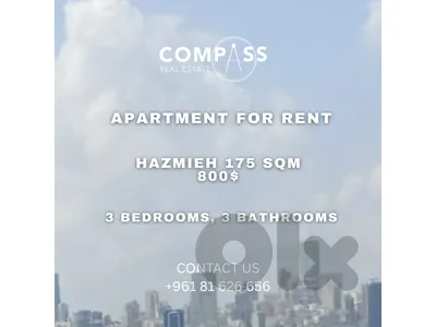 Unfurnished apartment in hazmiyeh 175sqm on 5th floor last floor