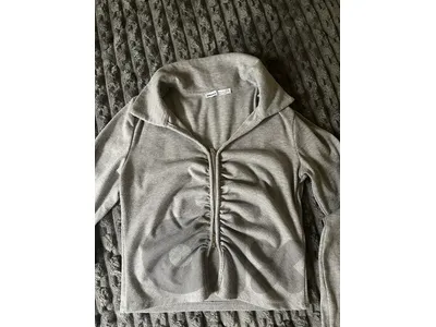 Bershka long sleeve grey top