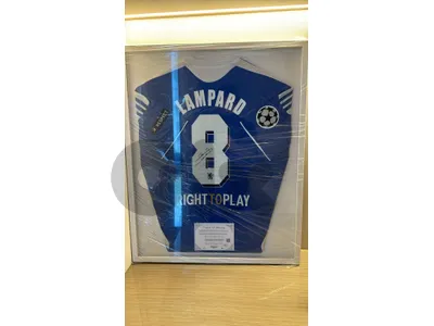 AUTHENTIC LAMPARD SIGNED FRAMED KIT