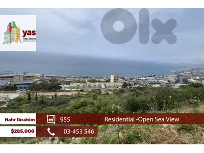Nahr Ibrahim 955m2 | Land | Sea View | Residential | Prime Location|MC