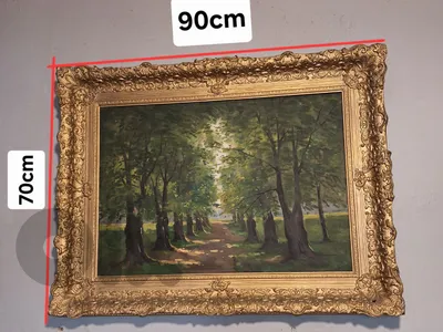 signed french oil painting on canvas
