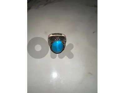 925 Sterling Silver ring  blue color 24$