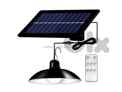Solar Hanging Pendant Light with Remote