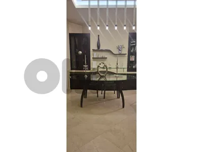 Title: Large Modern Glass Dining Table (185 times 135text{ cm}) – Unique Base